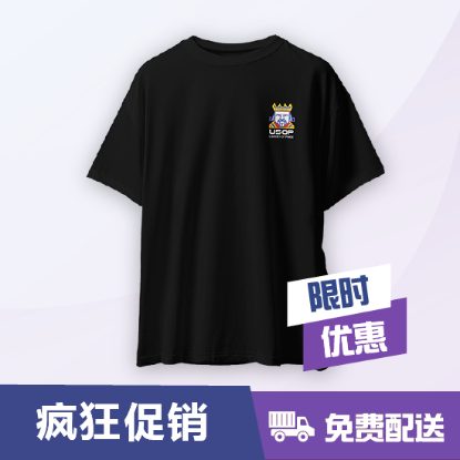 图片 扑克皇家系列超大T恤(K)-黑色